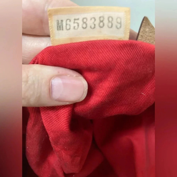 Rare Dooney & Bourke Vintage Small Red Canvas Duffle Bag with Leather Handles - Picture 6 of 16